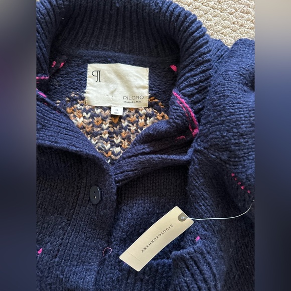 Anthropologie NWT The Jesse Dog Icon Cardigan Sweater Pilcro size XS - Picture 8 of 10